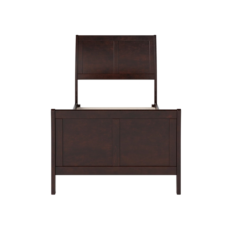 AFI Portland Twin XL Wood Foundation Bed Frame with Matching Footboard Espresso