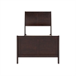 AFI Portland Twin XL Wood Foundation Bed Frame with Matching Footboard Espresso