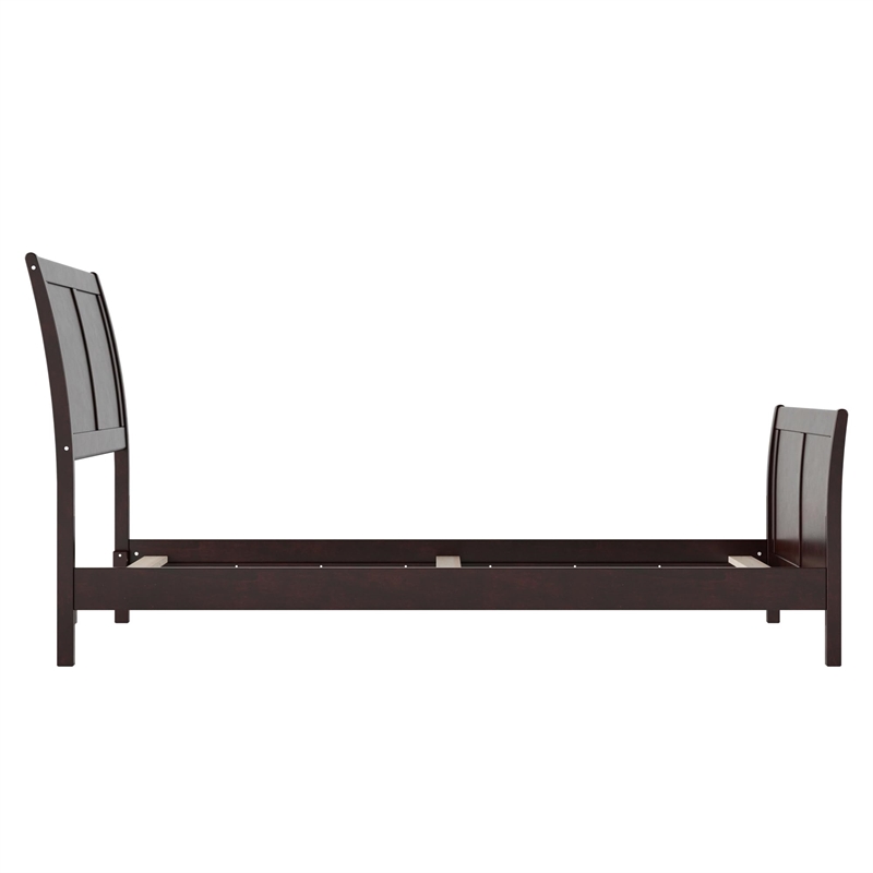 AFI Portland Twin XL Wood Foundation Bed Frame with Matching Footboard Espresso