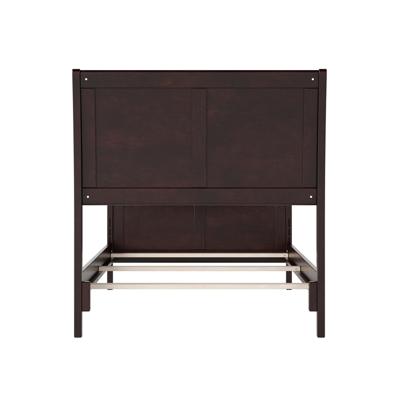 AFI Portland Twin XL Wood Foundation Bed Frame with Matching Footboard Espresso