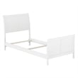 AFI Portland Twin XL Wood Foundation Bed Frame with Matching Footboard White