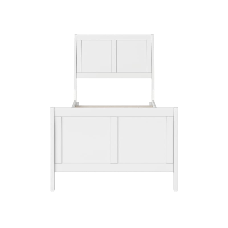AFI Portland Twin XL Wood Foundation Bed Frame with Matching Footboard White