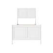 AFI Portland Twin XL Wood Foundation Bed Frame with Matching Footboard White