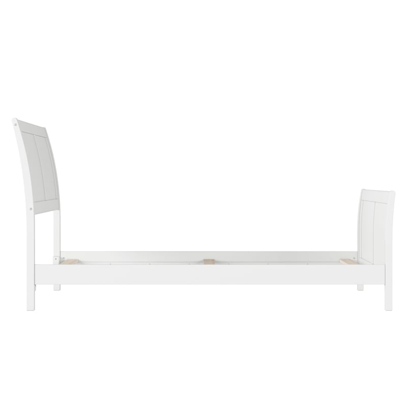 AFI Portland Twin XL Wood Foundation Bed Frame with Matching Footboard White