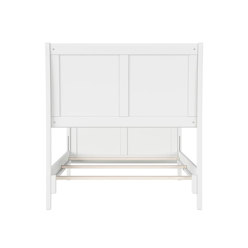 AFI Portland Twin XL Wood Foundation Bed Frame with Matching Footboard White