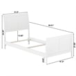 AFI Portland Twin XL Wood Foundation Bed Frame with Matching Footboard White