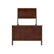 AFI Portland Twin XL Wood Foundation Bed Frame with Matching Footboard Walnut