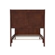 AFI Portland Twin XL Wood Foundation Bed Frame with Matching Footboard Walnut