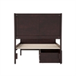 Portland Twin XL Storage Wood Platform Bed with Matching Footboard in Espresso
