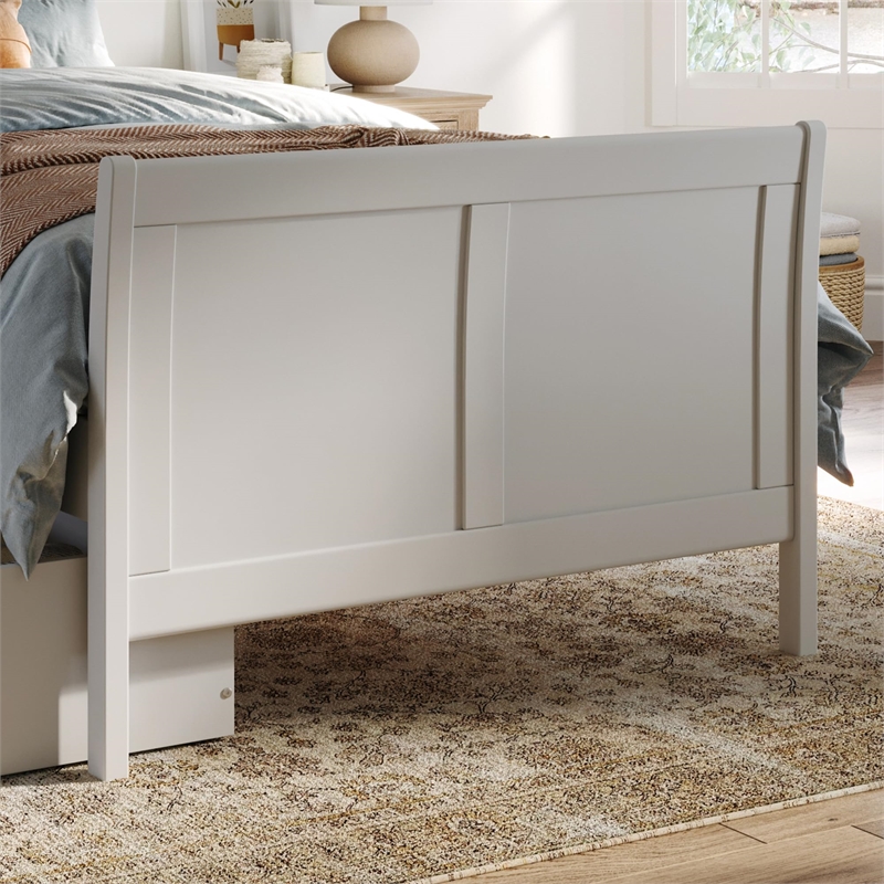 Portland Twin XL Storage Wood Platform Bed with Matching Footboard in White