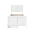 Portland Twin XL Storage Wood Platform Bed with Matching Footboard in White