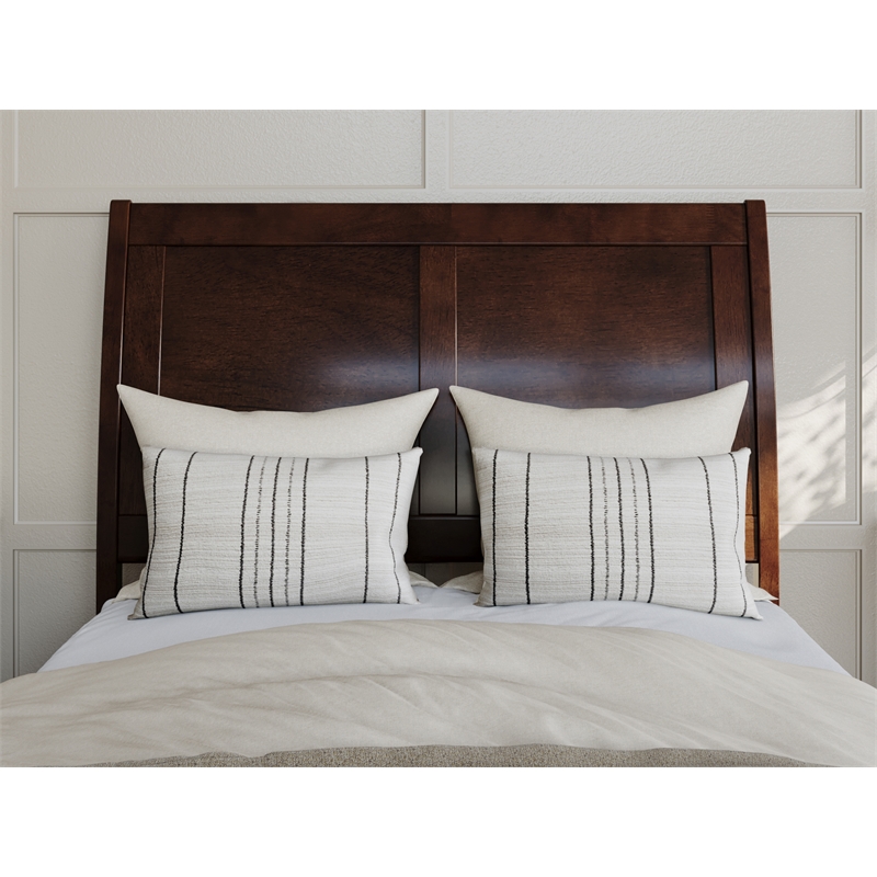 Portland Twin XL Storage Wood Platform Bed with Matching Footboard in Walnut