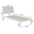 Portland Twin Solid Wood Platform Bed in White