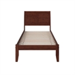 Portland Twin Solid Wood Platform Bed in Walnut