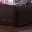 Portland Twin Wood Platform Bed with Footboard and Twin Trundle in Espresso