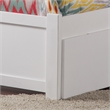 Portland Twin Wood Platform Bed with Footboard and Storage Drawers in White
