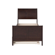 Portland Twin Wood Platform Bed with Matching Footboard & Trundle in Espresso