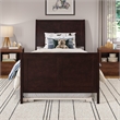 Portland Twin Wood Platform Bed with Matching Footboard & Trundle in Espresso