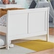 Portland Twin Wood Platform Bed with Matching Footboard & Twin Trundle in White