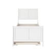 Portland Twin Wood Platform Bed with Matching Footboard & Twin Trundle in White