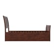 Portland Twin Wood Platform Bed with Matching Footboard & Twin Trundle in Walnut