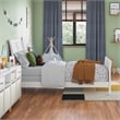 AFI Portland Twin Wood Foundation Bed Frame with Matching Footboard White