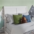 AFI Portland Twin Wood Foundation Bed Frame with Matching Footboard White
