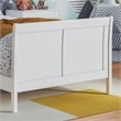 AFI Portland Twin Wood Foundation Bed Frame with Matching Footboard White