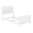 AFI Portland Twin Wood Foundation Bed Frame with Matching Footboard White