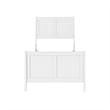 AFI Portland Twin Wood Foundation Bed Frame with Matching Footboard White
