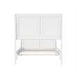 AFI Portland Twin Wood Foundation Bed Frame with Matching Footboard White