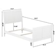 AFI Portland Twin Wood Foundation Bed Frame with Matching Footboard White