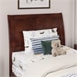AFI Portland Twin Wood Foundation Bed Frame with Matching Footboard Walnut