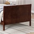 AFI Portland Twin Wood Foundation Bed Frame with Matching Footboard Walnut