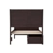 Portland Twin Storage Wood Platform Bed with Matching Footboard in Espresso