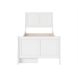 Portland Solid Wood Twin Storage Platform Bed with Matching Footboard in White