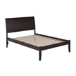 AFI Portland Full Solid Wood Platform Bed with USB Charging Station in Espresso