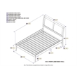 AFI Portland Full Solid Wood Platform Bed with USB Charging Station in Espresso