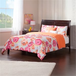 Portland Full Solid Wood Platform Bed in Espresso