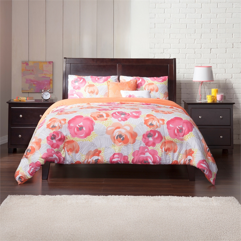 Portland Full Solid Wood Platform Bed in Espresso