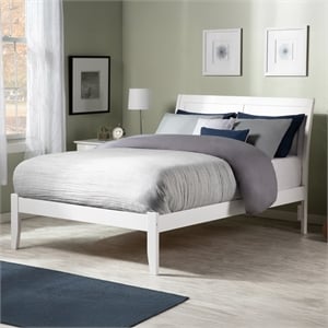 Portland Full Solid Wood Platform Bed in White