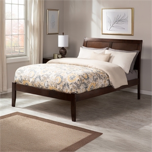 Portland Full Solid Wood Platform Bed in Walnut