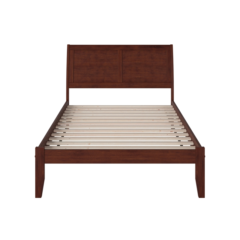 Portland Full Solid Wood Platform Bed in Walnut