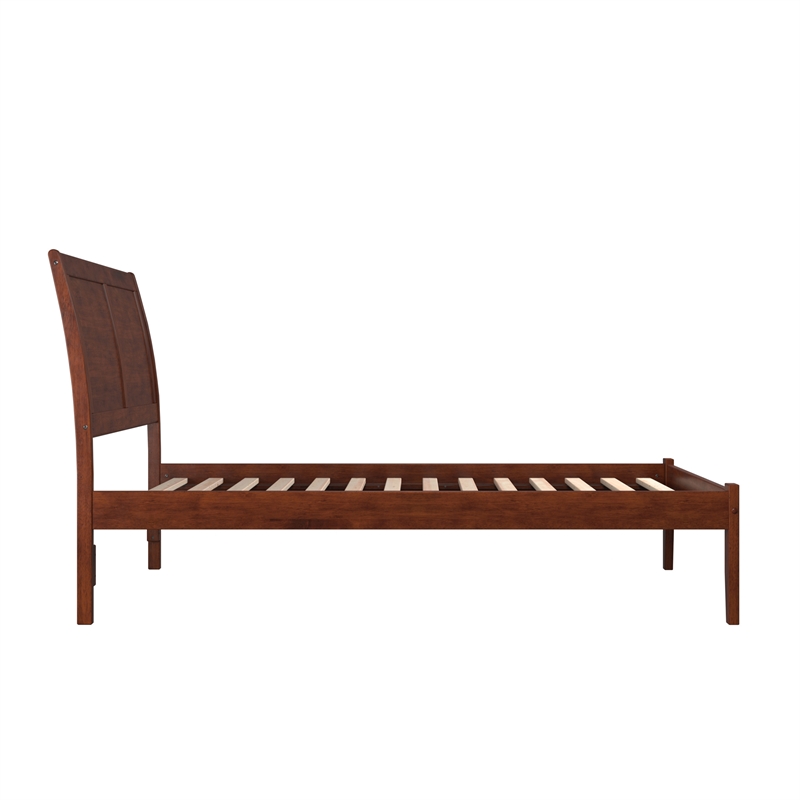 Portland Full Solid Wood Platform Bed in Walnut