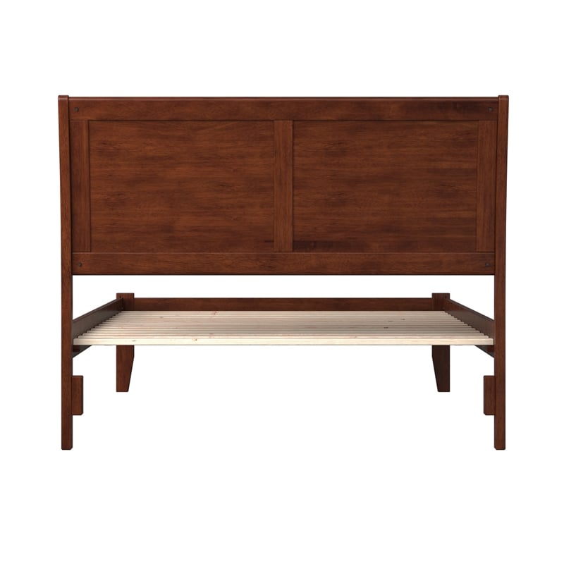 Portland Full Solid Wood Platform Bed in Walnut