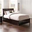 Portland Full Wood Platform Bed with Footboard and Storage Drawers in Espresso