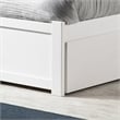 Portland Full Wood Platform Bed with Footboard and Storage Drawers in White