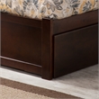 Portland Full Wood Platform Bed with Footboard and Storage Drawers in Walnut