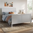 AFI Portland Full Wood Foundation Bed Frame with Matching Footboard White