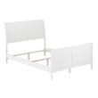 AFI Portland Full Wood Foundation Bed Frame with Matching Footboard White